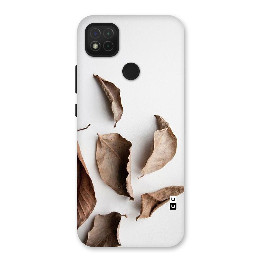 Brown Dusty Leaves Back Case for Redmi 9 Activ
