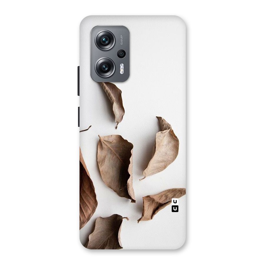 Brown Dusty Leaves Back Case for Redmi K50i