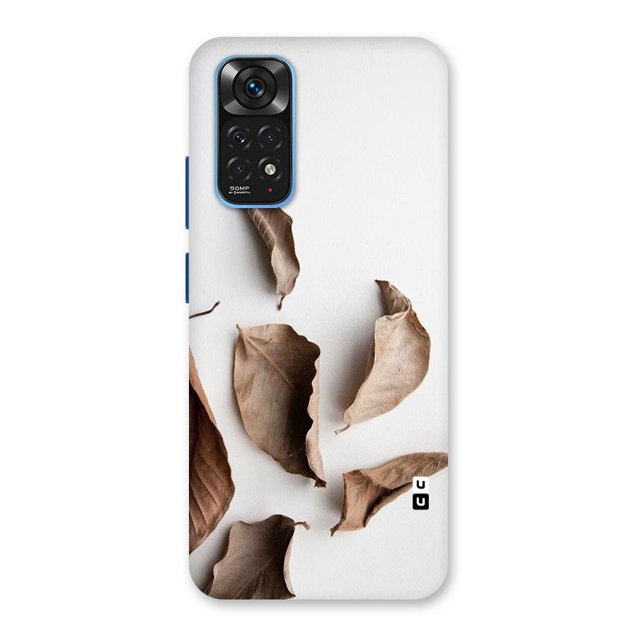 Brown Dusty Leaves Back Case for Redmi Note 11S