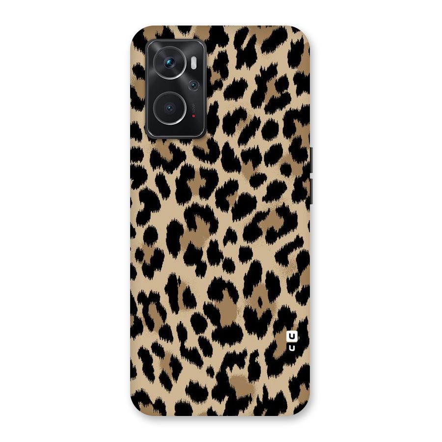 Brown Leapord Print Back Case for Oppo K10 4G