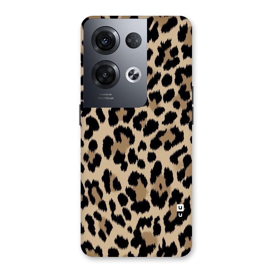 Brown Leapord Print Back Case for Oppo Reno8 Pro 5G