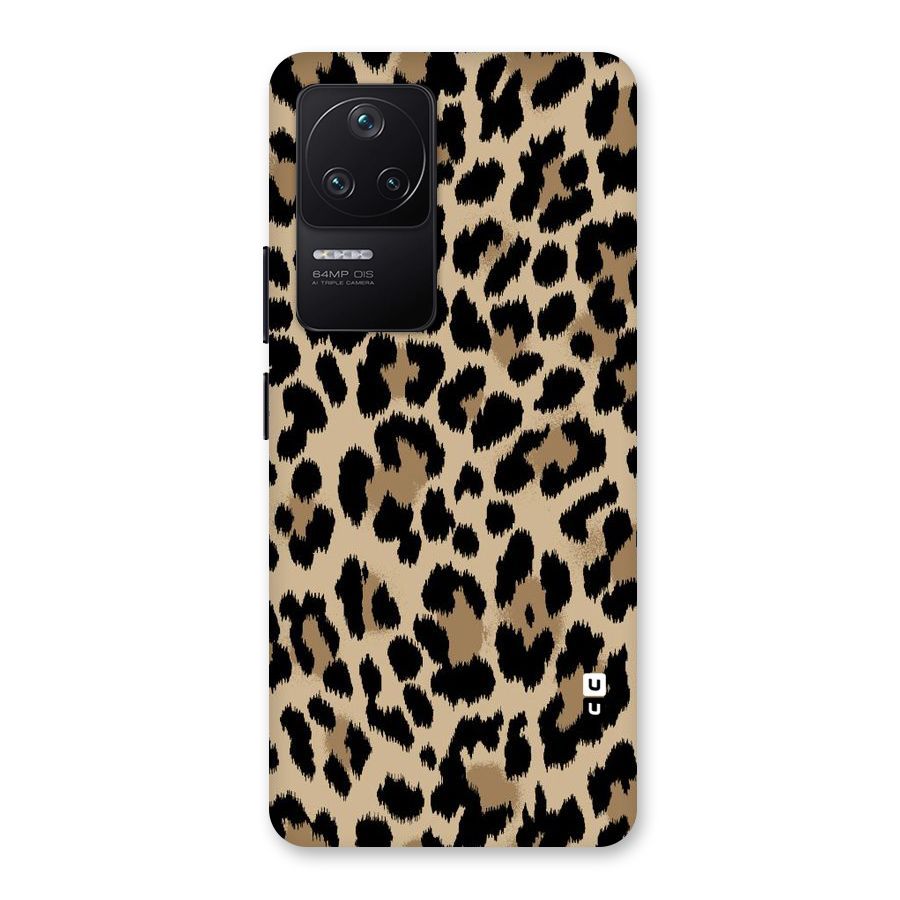 Brown Leapord Print Back Case for Poco F4 5G