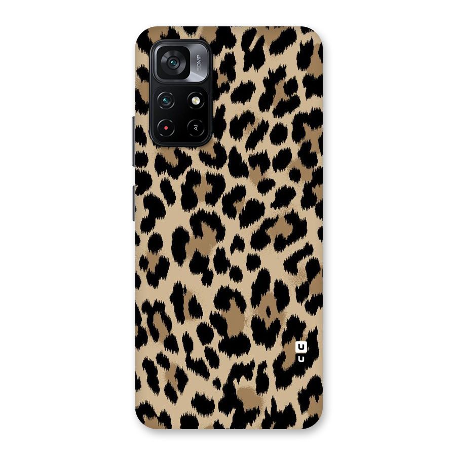 Brown Leapord Print Back Case for Poco M4 Pro 5G