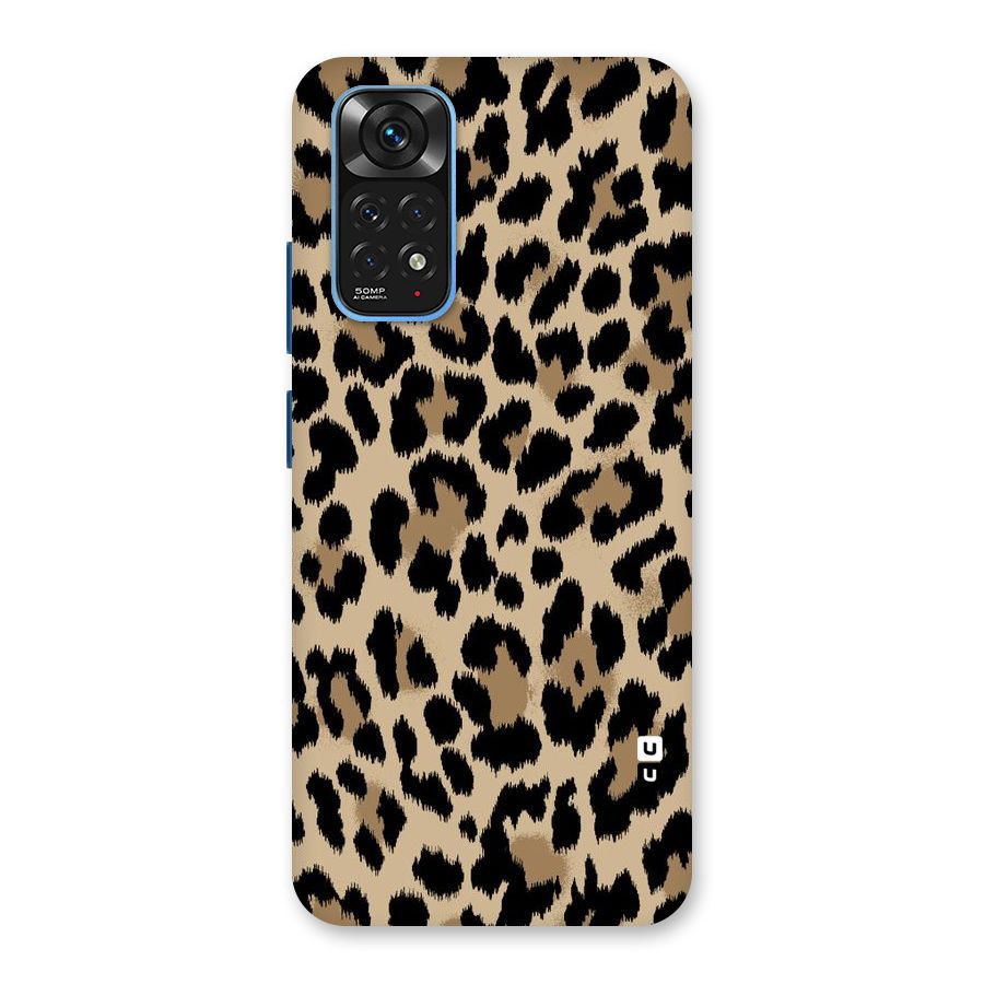 Brown Leapord Print Back Case for Redmi Note 11S