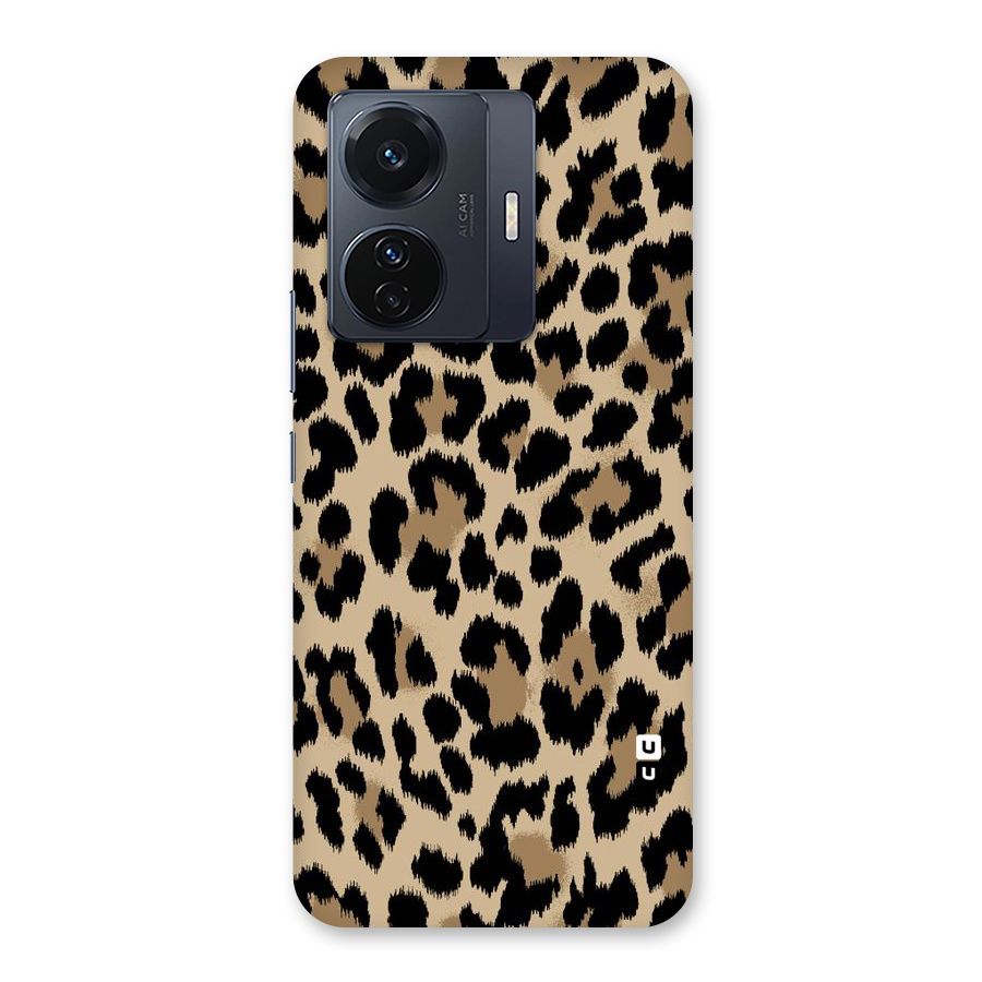 Brown Leapord Print Back Case for Vivo T1 Pro