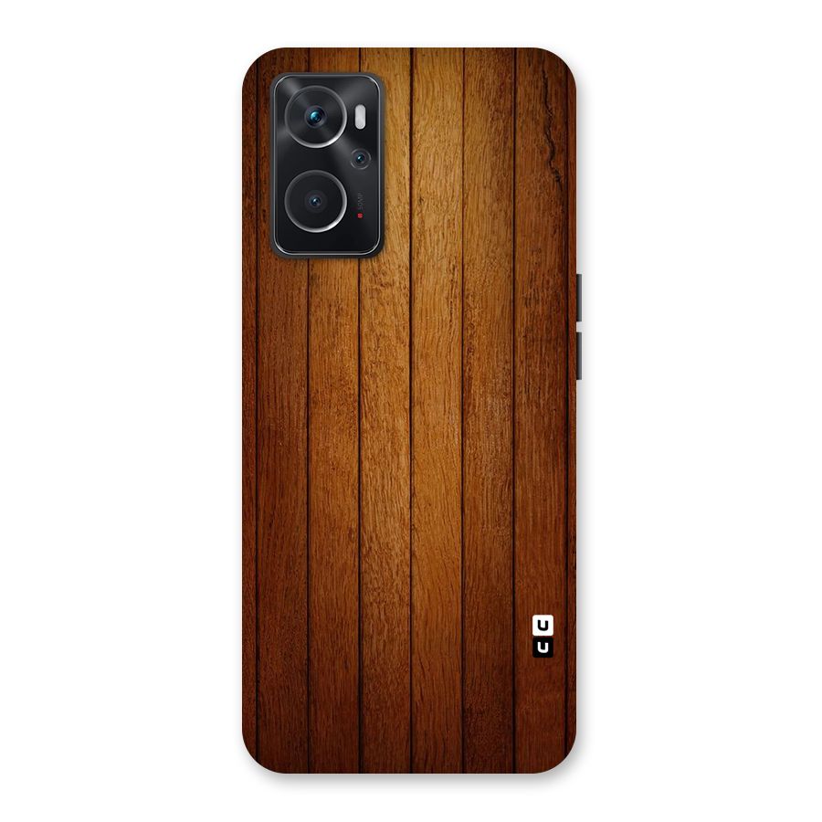 Brown Wood Design Back Case for Oppo K10 4G