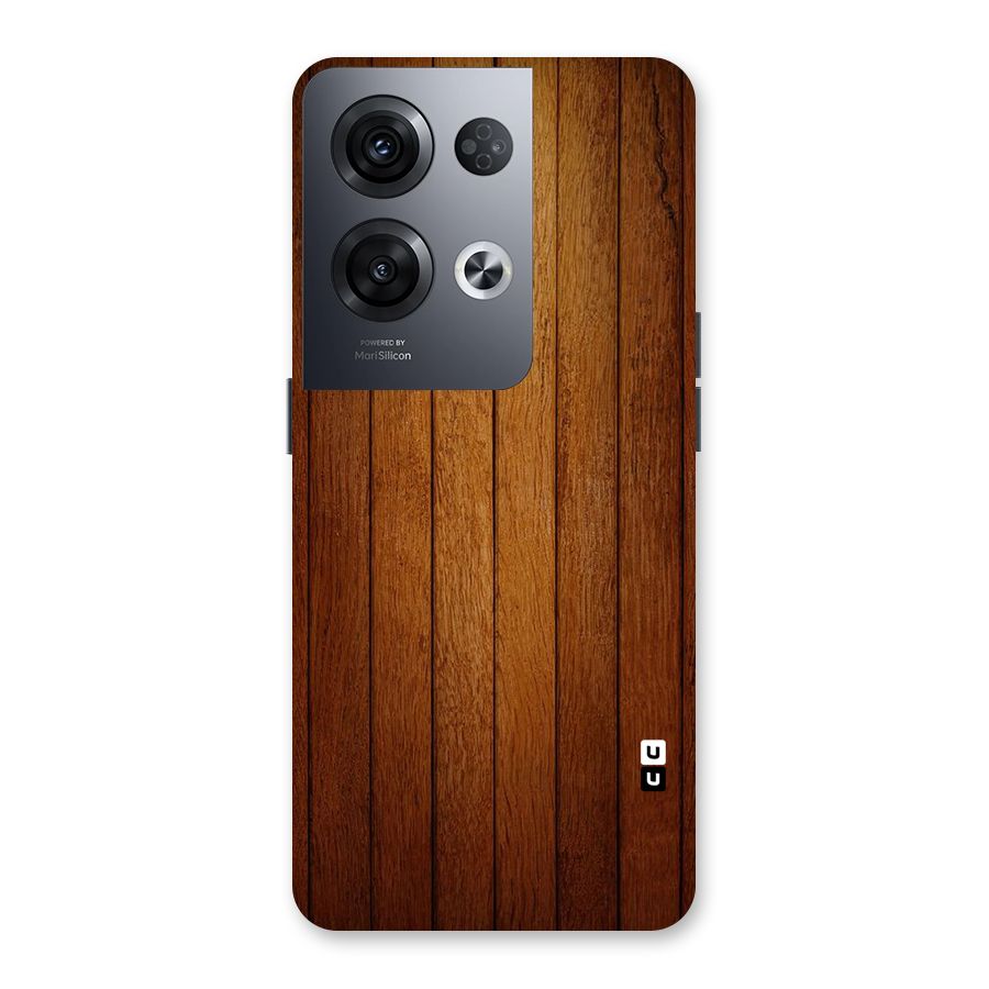 Brown Wood Design Back Case for Oppo Reno8 Pro 5G