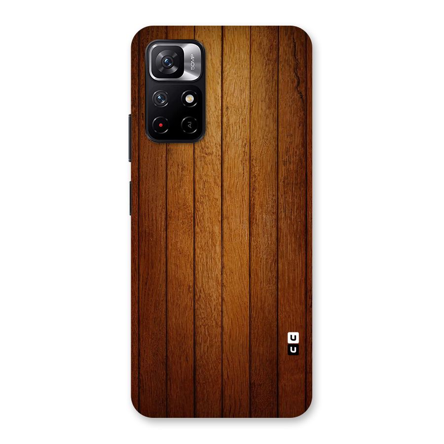Brown Wood Design Back Case for Redmi Note 11T 5G