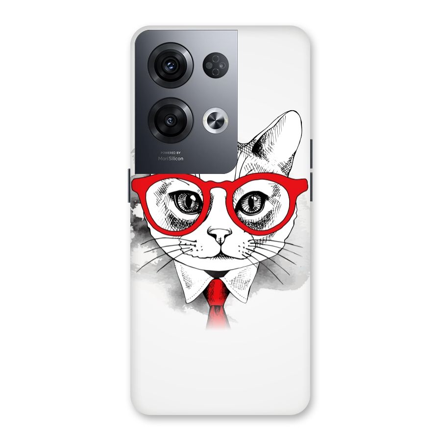 Business Cat Back Case for Oppo Reno8 Pro 5G