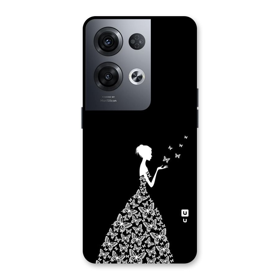 Butterfly Dress Back Case for Oppo Reno8 Pro 5G