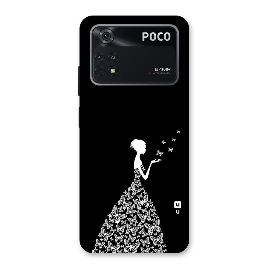 Butterfly Dress Back Case for Poco M4 Pro 4G