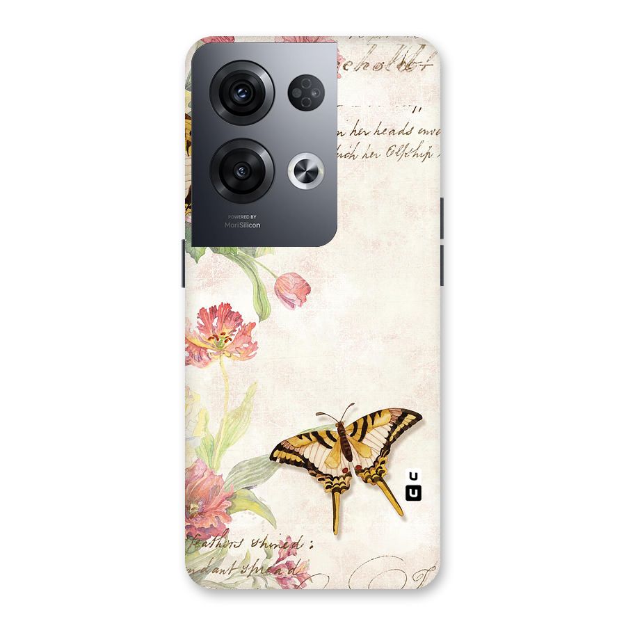 Butterfly Floral Back Case for Oppo Reno8 Pro 5G