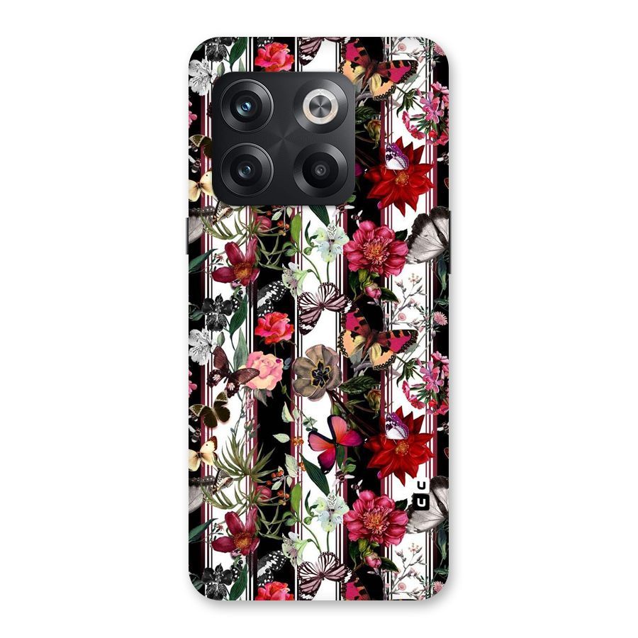 Butterfly Flowers Back Case for OnePlus 10T