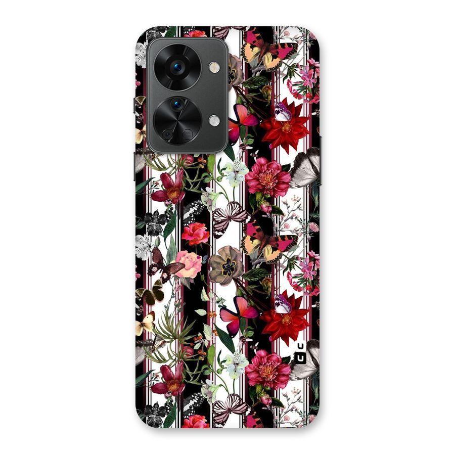 Butterfly Flowers Back Case for OnePlus Nord 2T