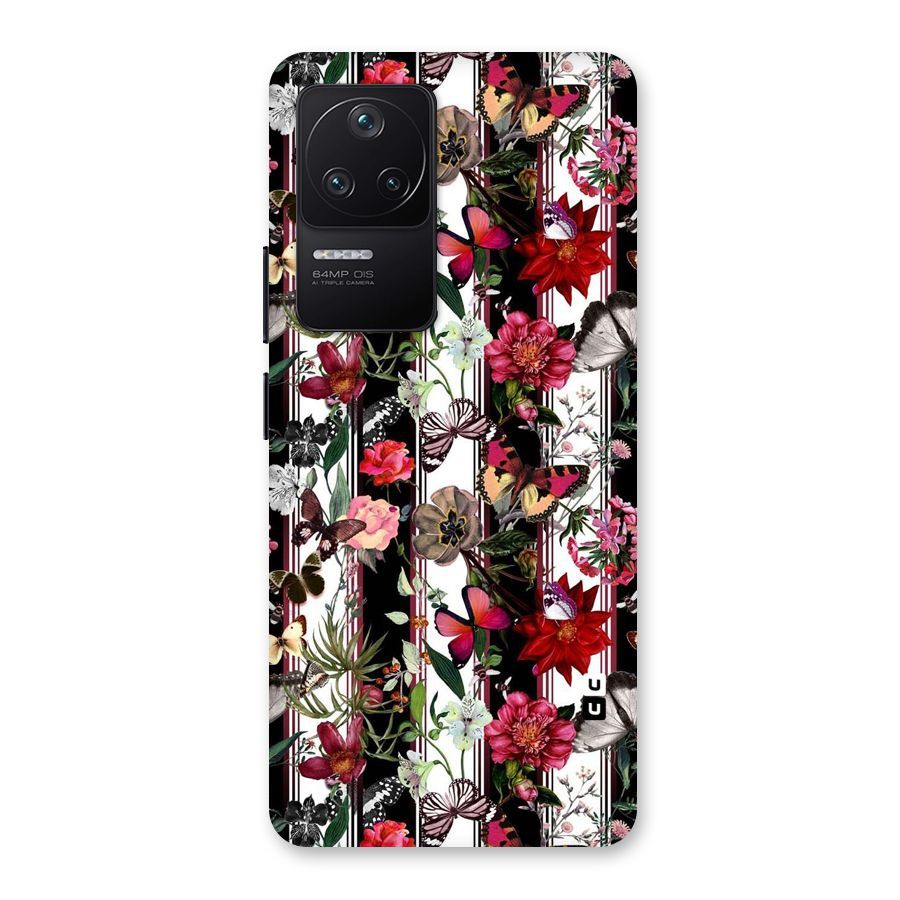 Butterfly Flowers Back Case for Poco F4 5G
