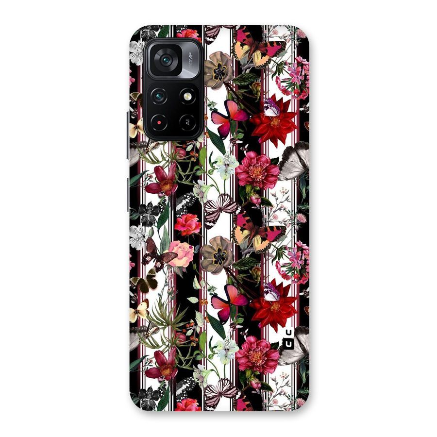 Butterfly Flowers Back Case for Poco M4 Pro 5G