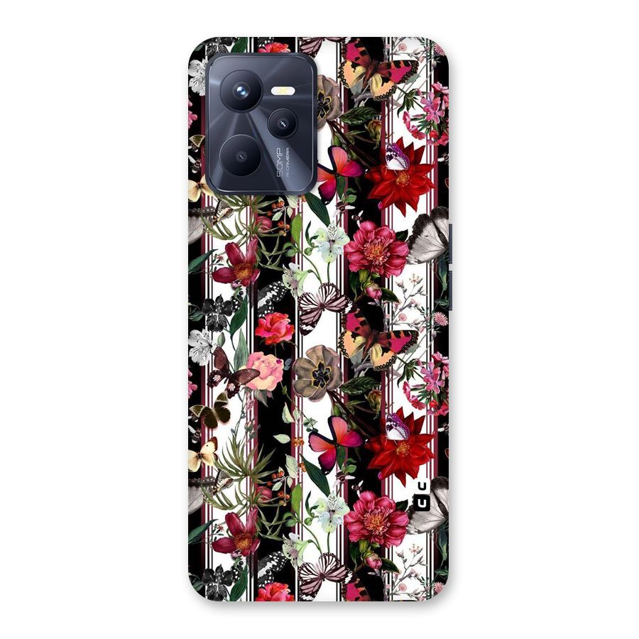 Butterfly Flowers Back Case for Realme C35