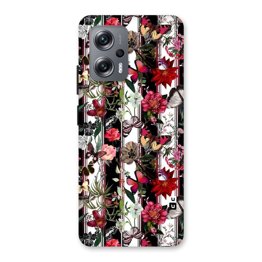 Butterfly Flowers Back Case for Redmi K50i