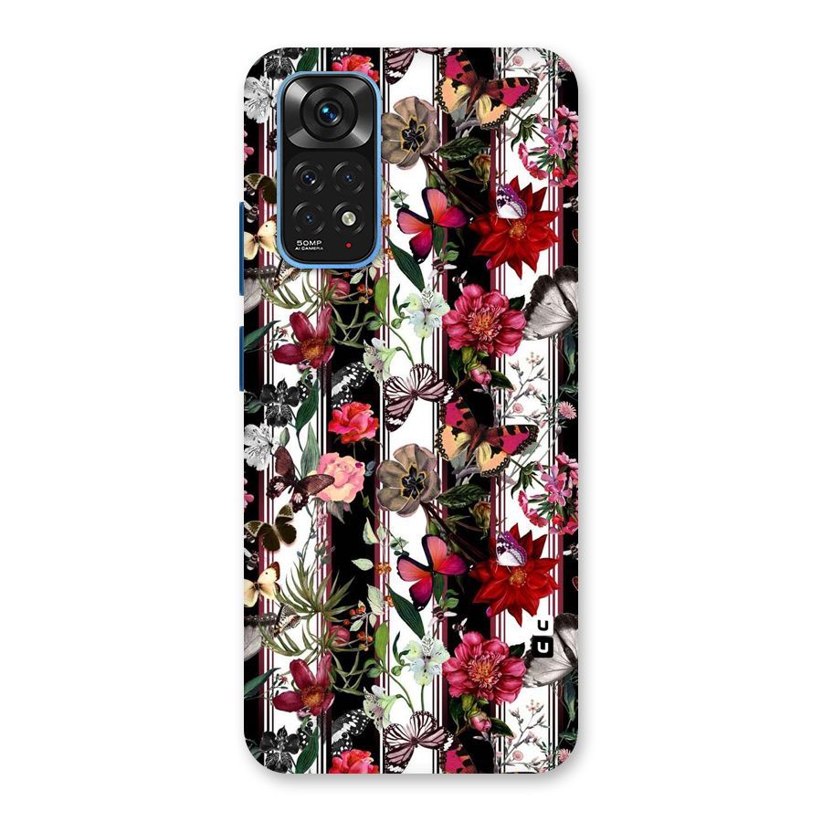 Butterfly Flowers Back Case for Redmi Note 11S