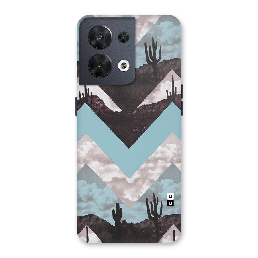Cacutus Zig Zag Pattern Back Case for Oppo Reno8 5G