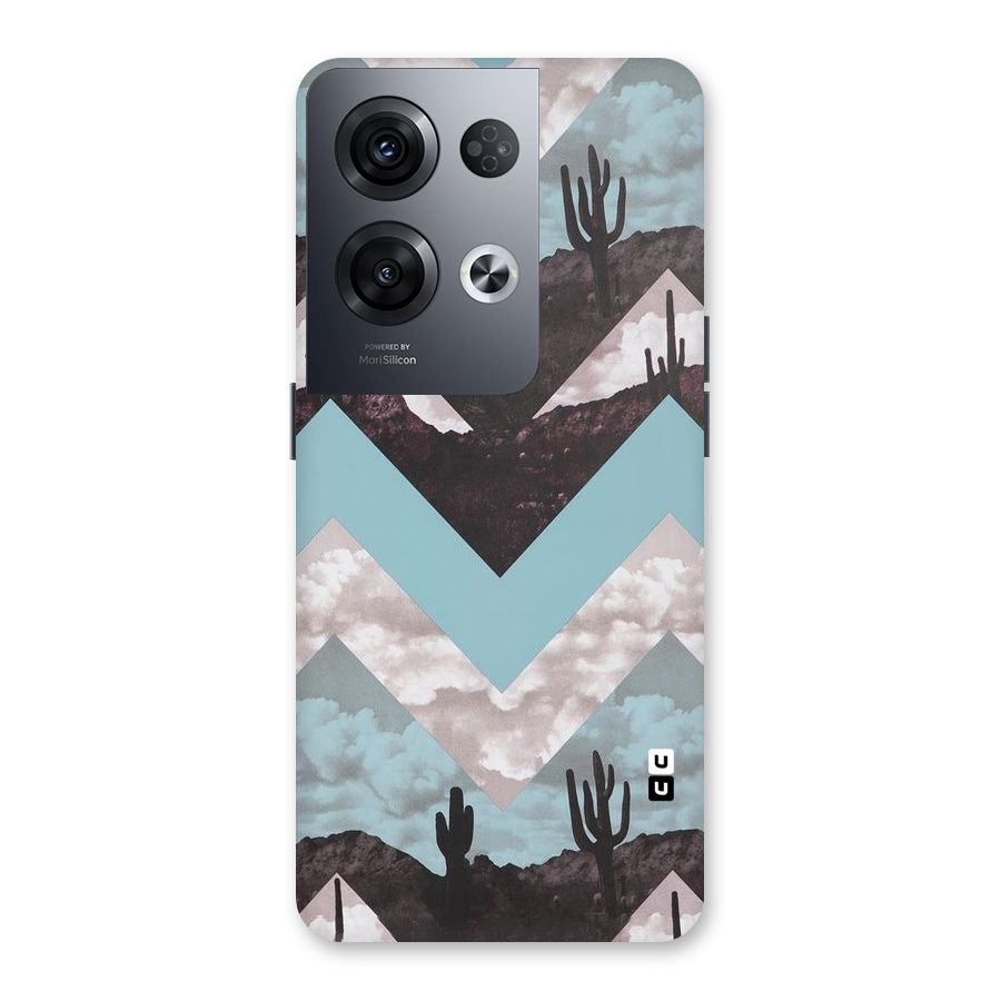 Cacutus Zig Zag Pattern Back Case for Oppo Reno8 Pro 5G