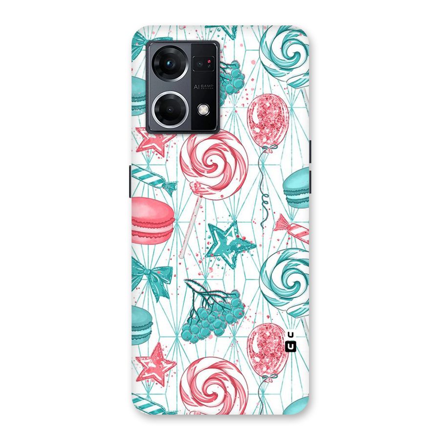 Candies And Macroons Glass Back Case for Oppo F21 Pro 5G