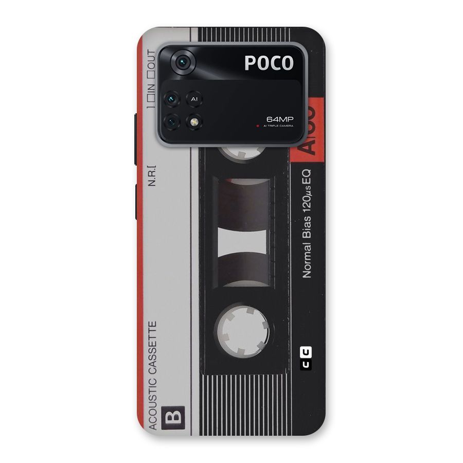 Casette Design Back Case for Poco M4 Pro 4G