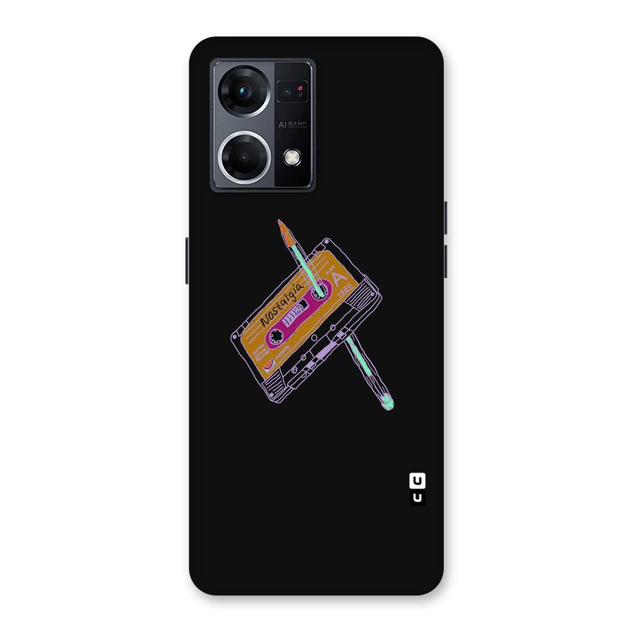Casette Nostalgia Glass Back Case for Oppo F21 Pro 5G