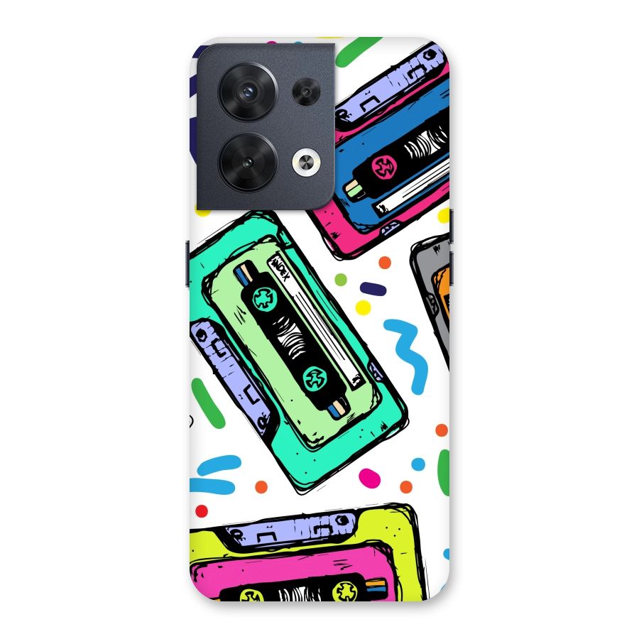 Cassette Pattern Back Case for Oppo Reno8 5G