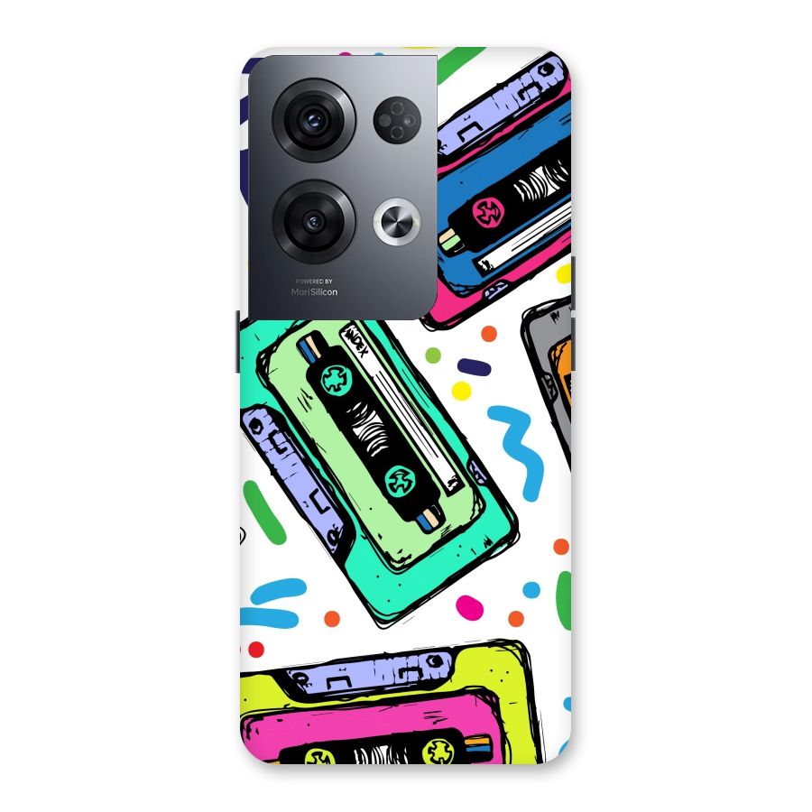 Cassette Pattern Back Case for Oppo Reno8 Pro 5G
