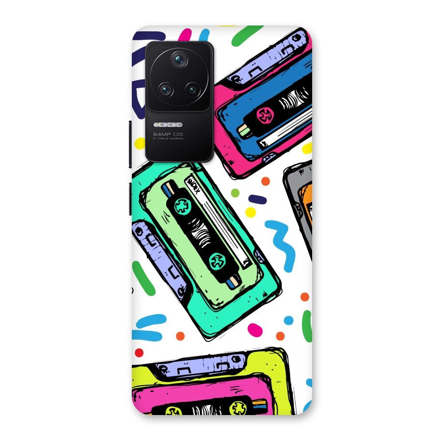 Cassette Pattern Back Case for Poco F4 5G