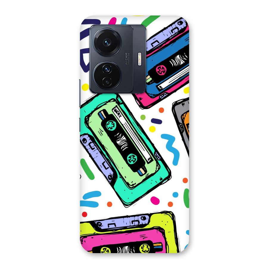 Cassette Pattern Back Case for Vivo T1 Pro