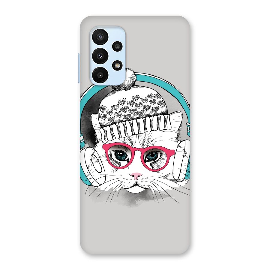 Cat Headphones Back Case for Galaxy A23