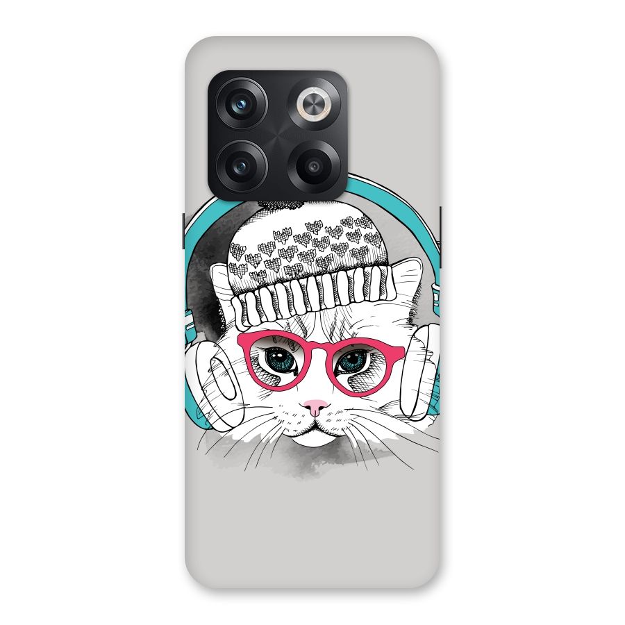 Cat Headphones Back Case for OnePlus 10T