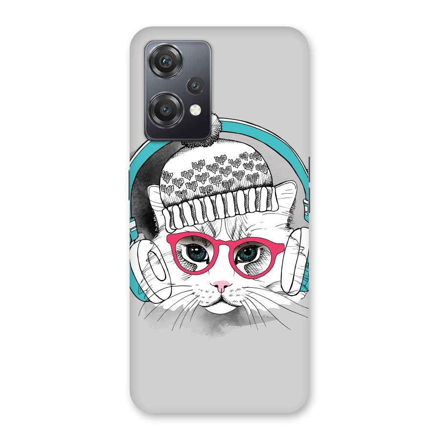 Cat Headphones Back Case for OnePlus Nord CE 2 Lite 5G