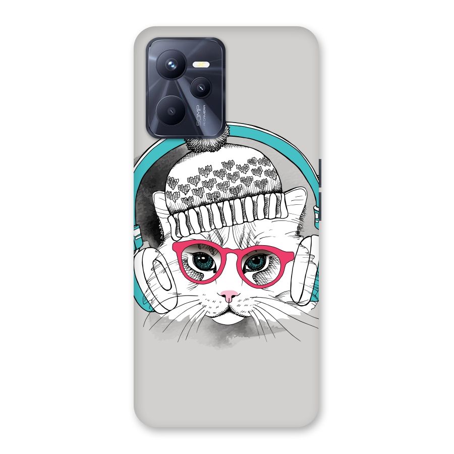 Cat Headphones Back Case for Realme C35