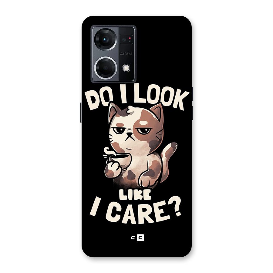 Cat Look Like Care Glass Back Case for Oppo F21 Pro 5G