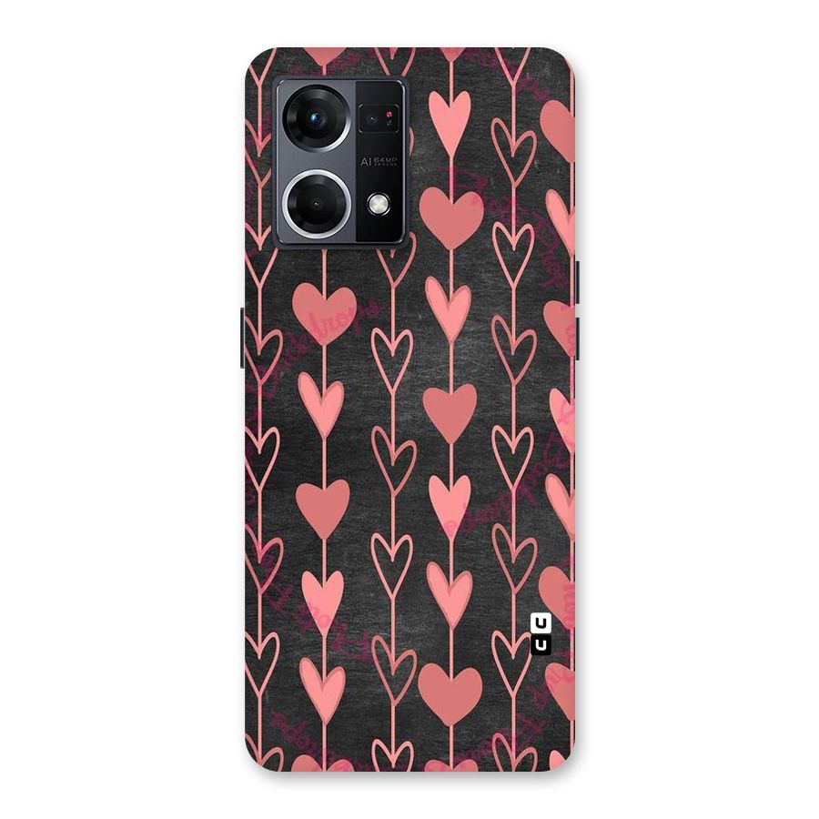 Chain Of Hearts Glass Back Case for Oppo F21 Pro 5G