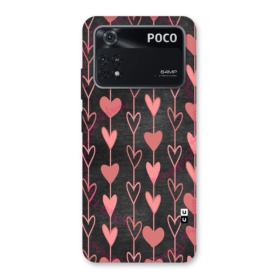 Chain Of Hearts Back Case for Poco M4 Pro 4G
