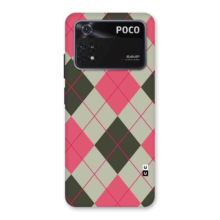 Check And Lines Back Case for Poco M4 Pro 4G
