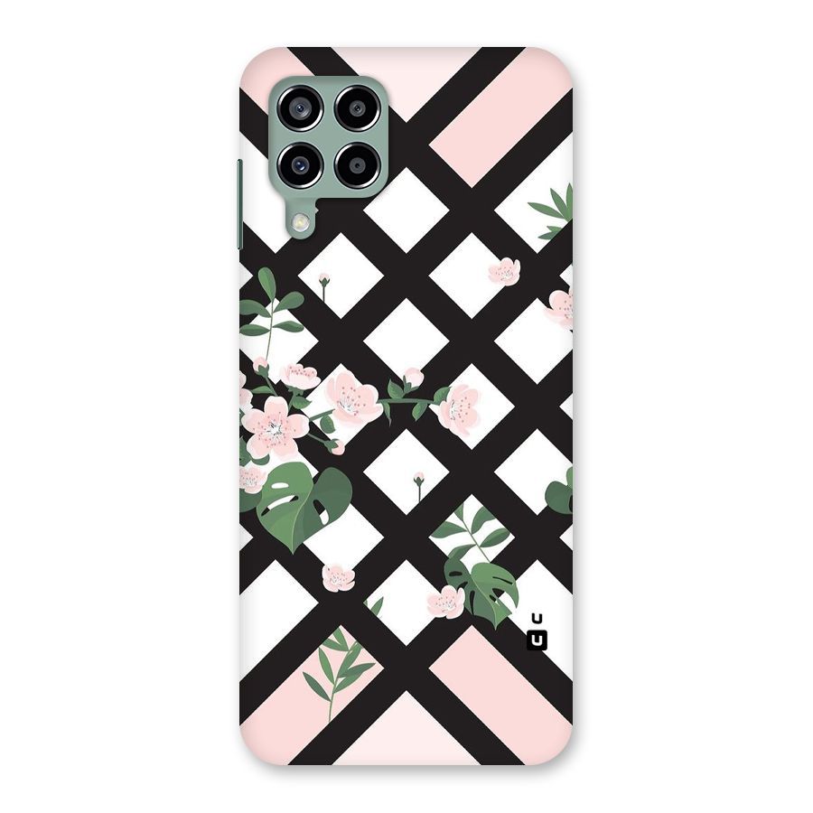 Check Floral Stripes Back Case for Galaxy M33