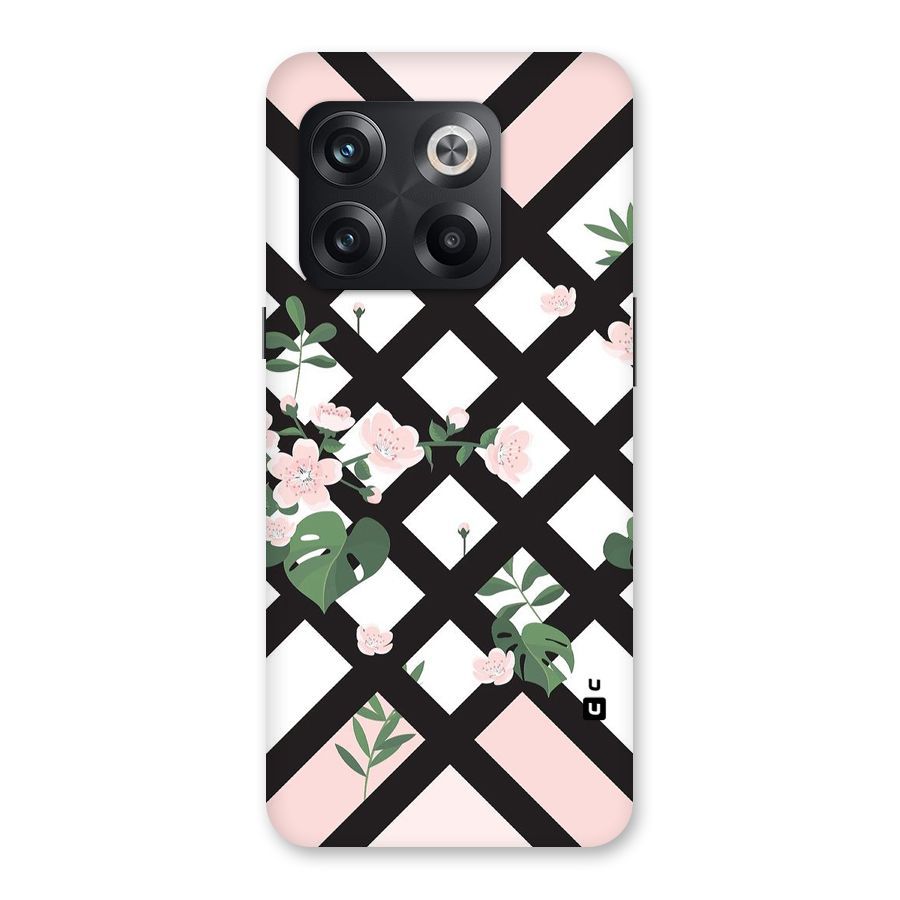 Check Floral Stripes Back Case for OnePlus 10T