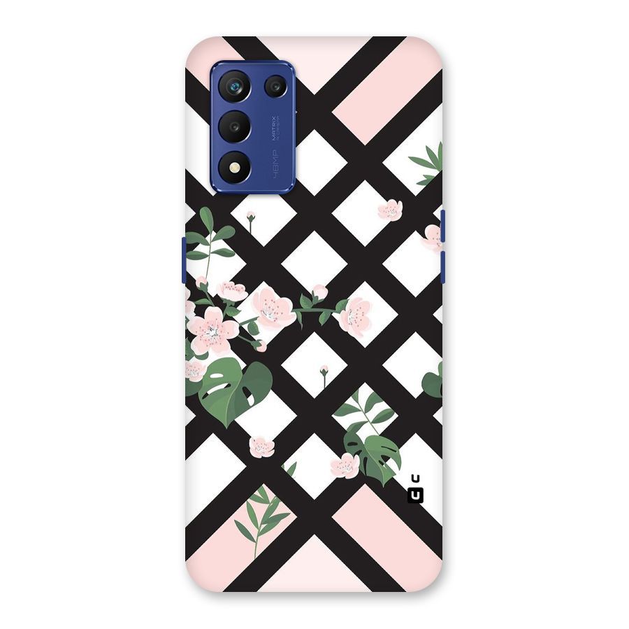 Check Floral Stripes Back Case for Realme 9 5G Speed