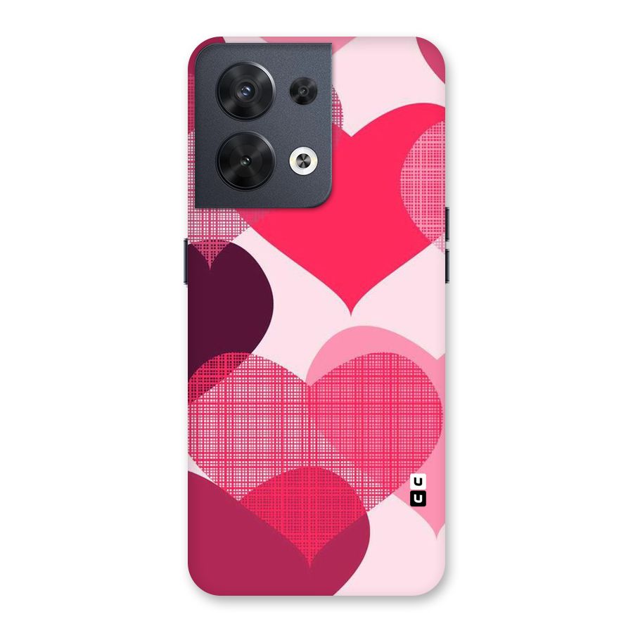 Check Pink Hearts Back Case for Oppo Reno8 5G