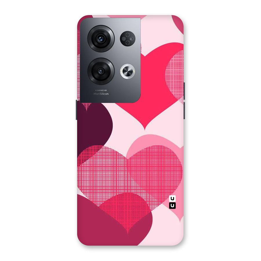 Check Pink Hearts Back Case for Oppo Reno8 Pro 5G