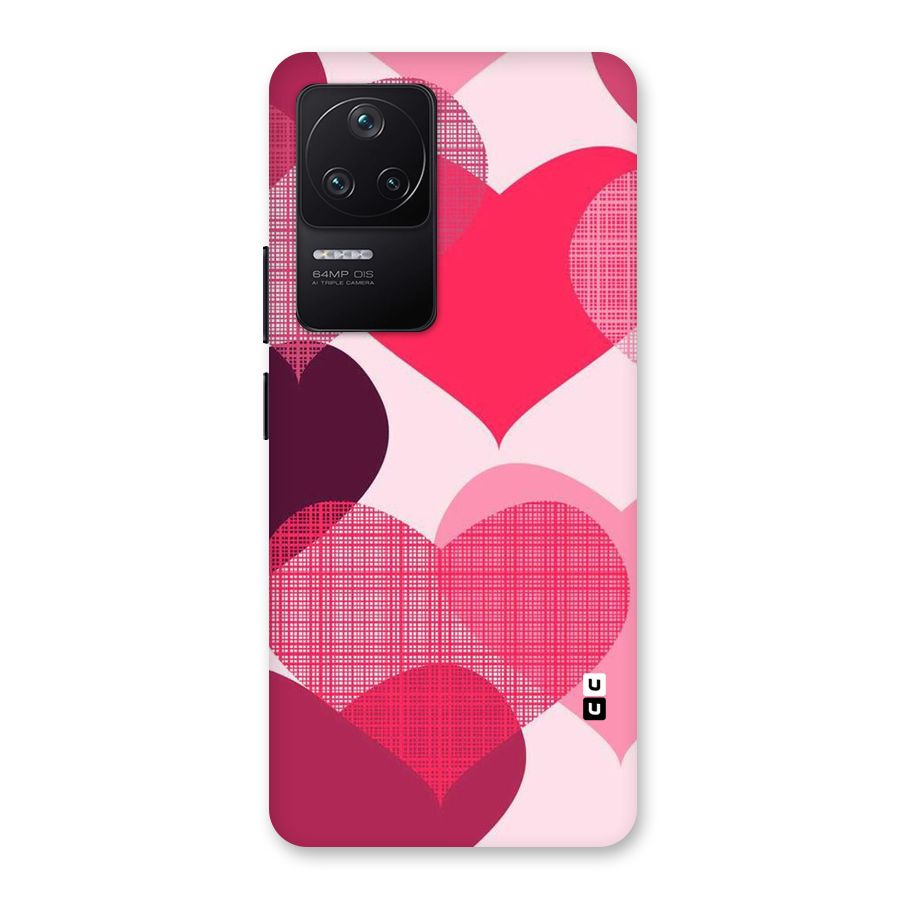 Check Pink Hearts Back Case for Poco F4 5G
