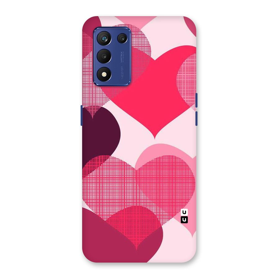 Check Pink Hearts Back Case for Realme 9 5G Speed