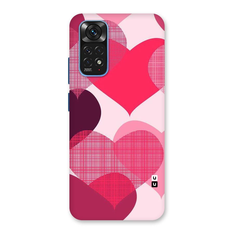 Check Pink Hearts Back Case for Redmi Note 11S
