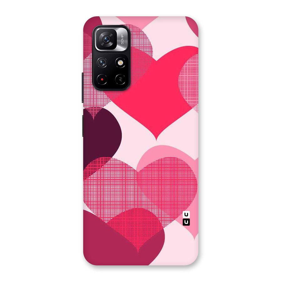 Check Pink Hearts Back Case for Redmi Note 11T 5G