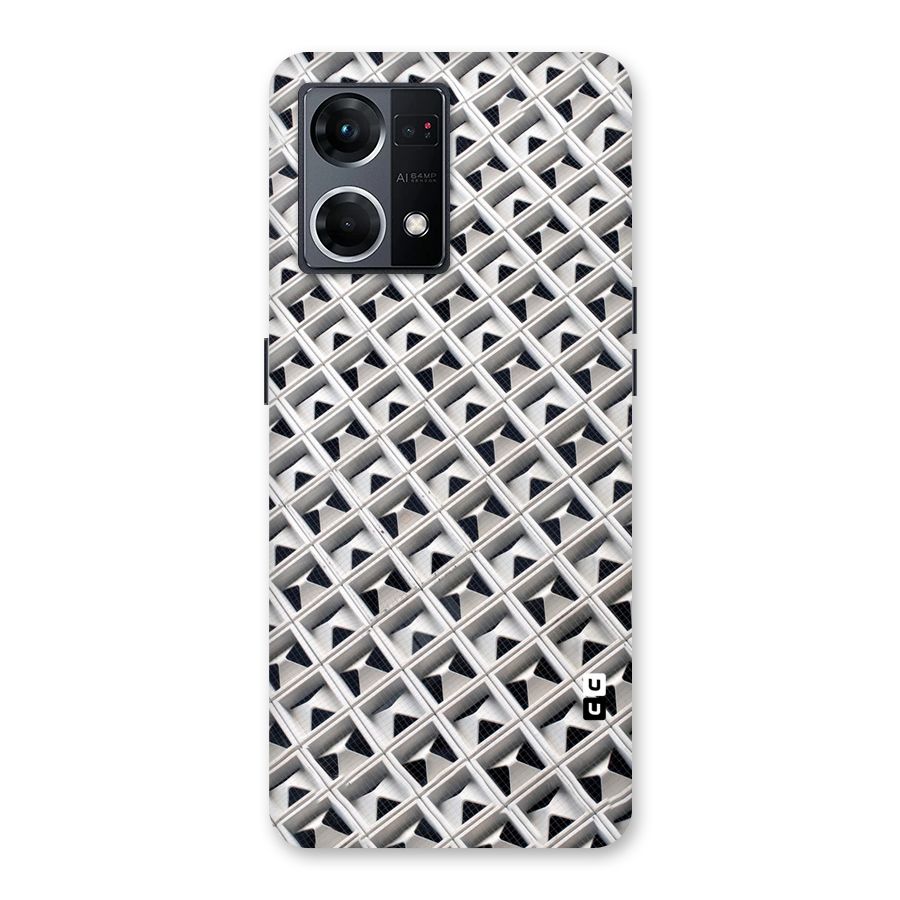 Check White Design Glass Back Case for Oppo F21 Pro 5G
